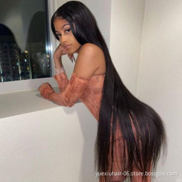 13x4 HD Lace Frontal Straight Human Hair Wig 200% Density Brazilian Full Transparent 5x5 Lace Closure Wig Vendor Factory Price